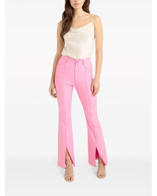 Cinq À Sept Pink Shanis High-Rise Panelled Jeans