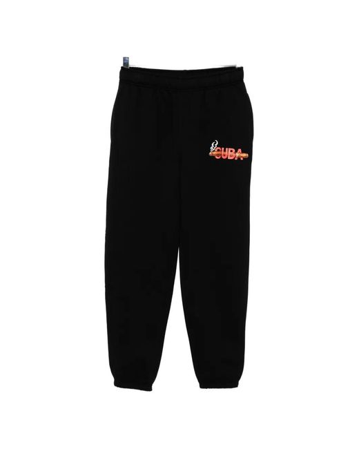 Melt Black Graphic-Print Track Pants for men