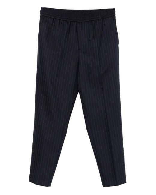 Golden Goose Deluxe Brand Blue Pinstripe Trousers for men