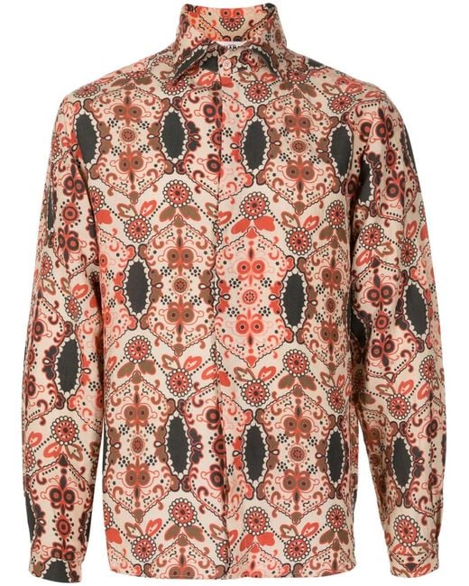 Amir Slama Multicolor Graphic-Print Long-Sleeved Shirt