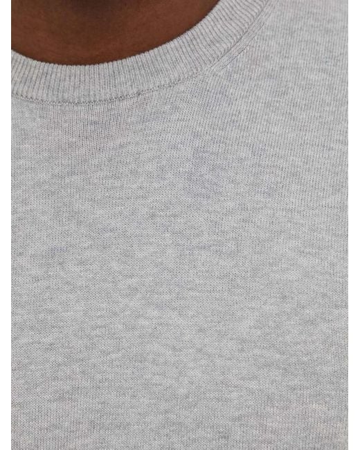 Benetton Gray Round-Neck Sweater for men