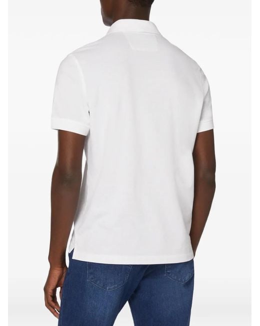 Boggi White Mother-Of-Pearl Buttons Polo Shirt for men