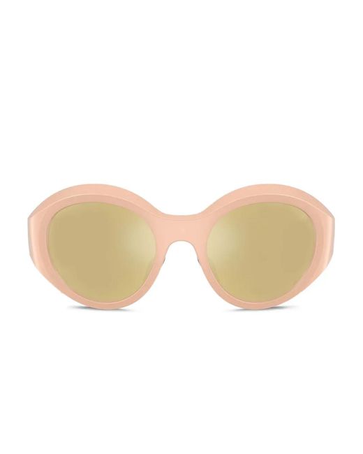 Moncler Natural Futuro Oval-Frame Sunglasses