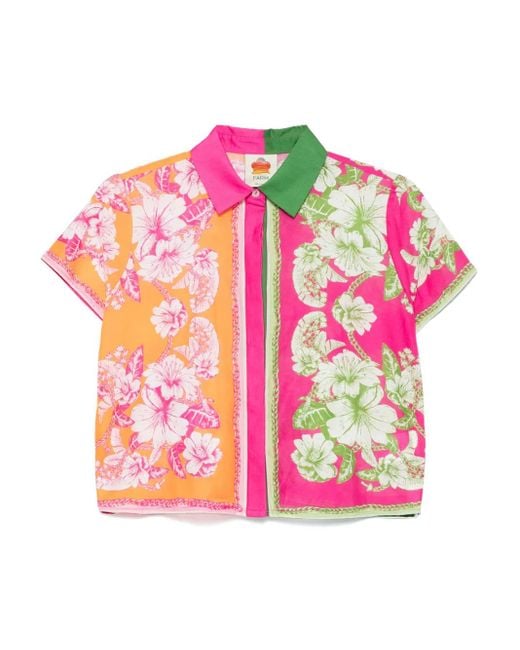 Farm Rio Pink Hemd Mit Print