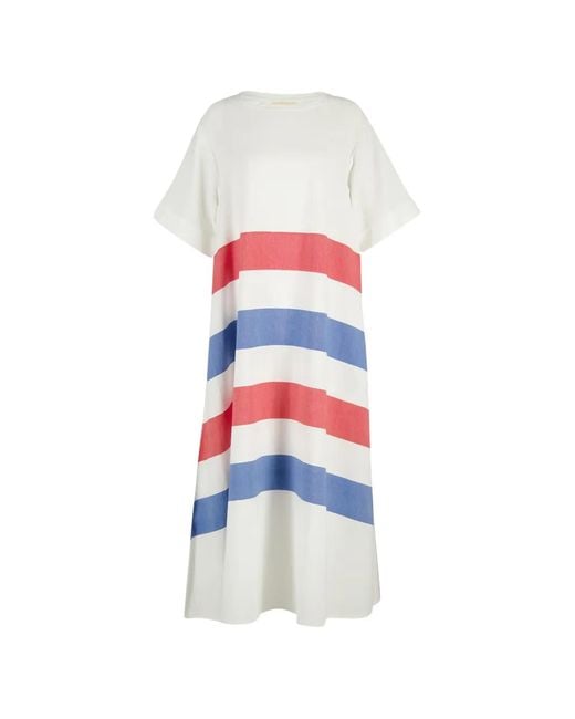 Marrakshi Life White Striped Maxi Dress