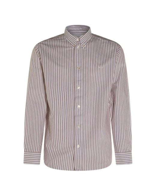 NN07 Gray Striped Shirt for men