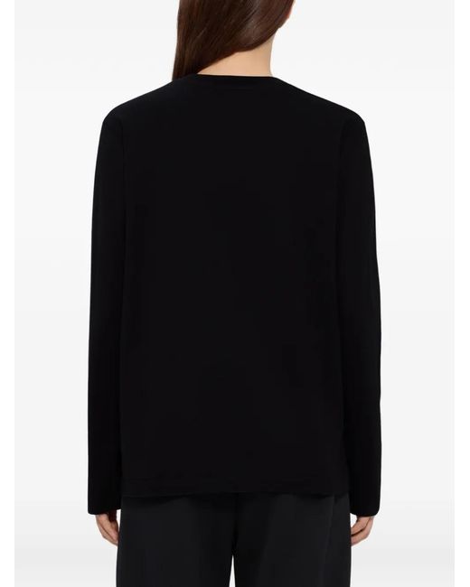 MSGM Black Chemise À Broderies