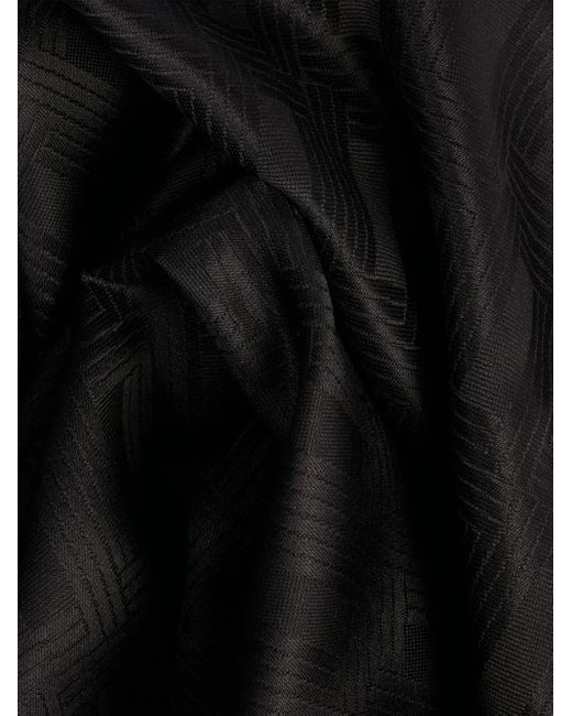Lancel Black Monogram-Pattern Scarf