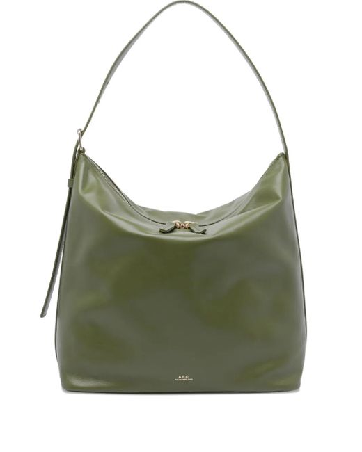 A.P.C. Green Handtasche Mit Logo-Print