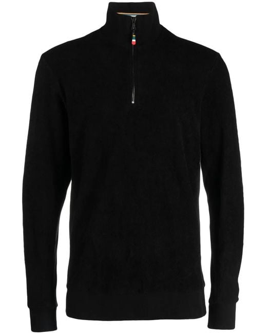 Orlebar Brown Black Isar Zip-Up Sweatshirt for men