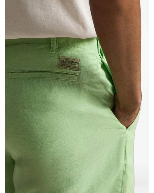Polo Ralph Lauren Green Classic Fit Belt-Loops Chino Shorts for men