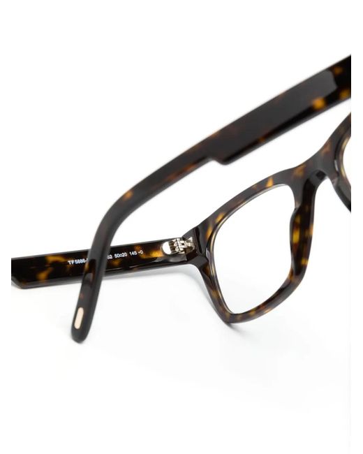 Tom Ford Brown Tortoiseshell Square-Frame Glasses for men