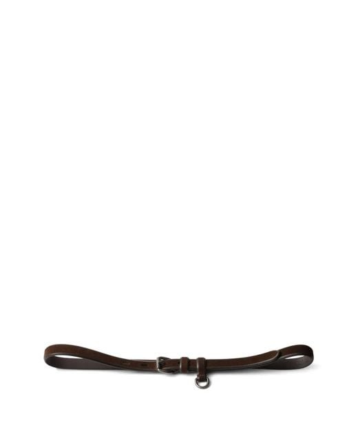 Prada White Suede Belt