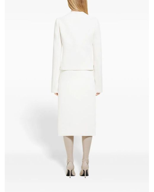 Courreges White Oblique Heritage Midi Skirt