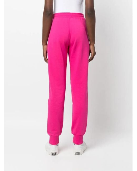 Versace Jeans Couture Pink Logo-Print Cotton Track Pants