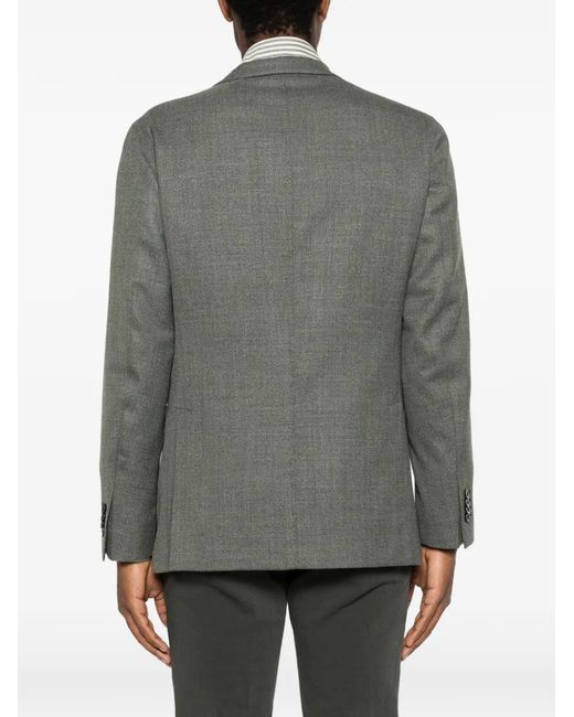 Boglioli Gray K-Jacket Single-Breasted Patch-Pocket Blazer for men