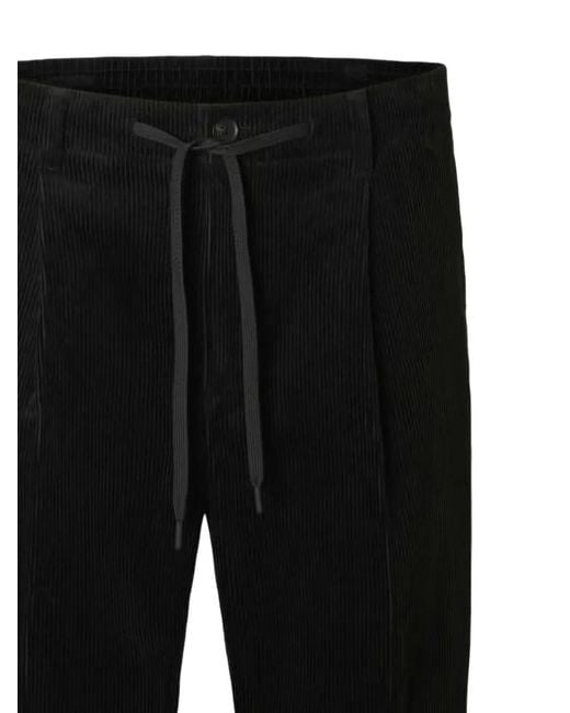 SELECTED Black Drawstring Trousers for men