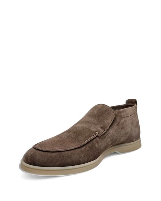 Henderson Brown Pull-Tab Loafers for men