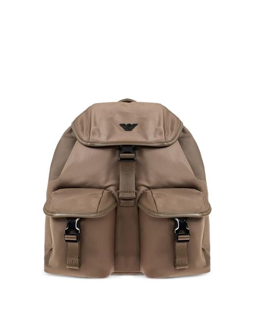 Emporio Armani Brown Sac À Dos À Rabat for men