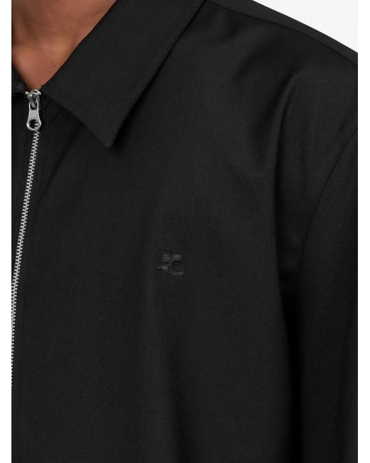 Courreges Black Zipped Shirt for men