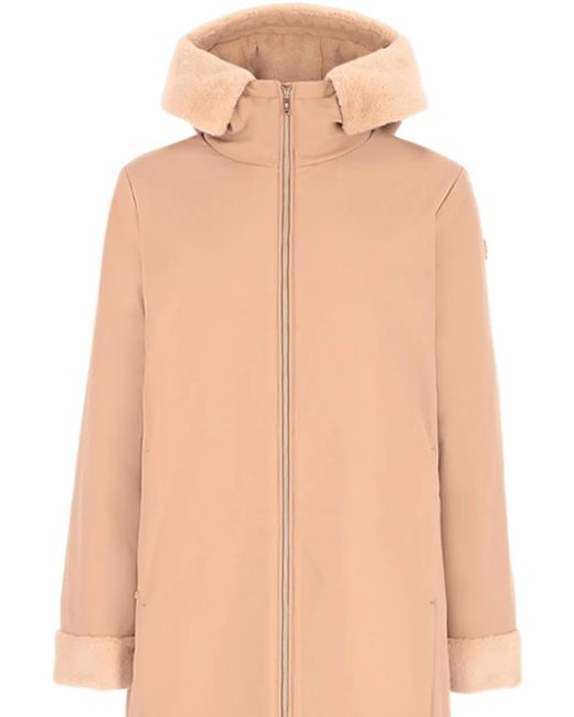 Conte Of Florence Natural Hooded Fleece-Trimmed Jacket