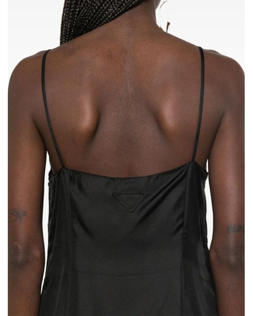 Prada Black Silk Midi Dress