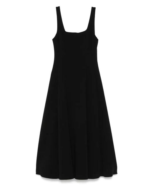 Max Mara Black Platani Midi Dress