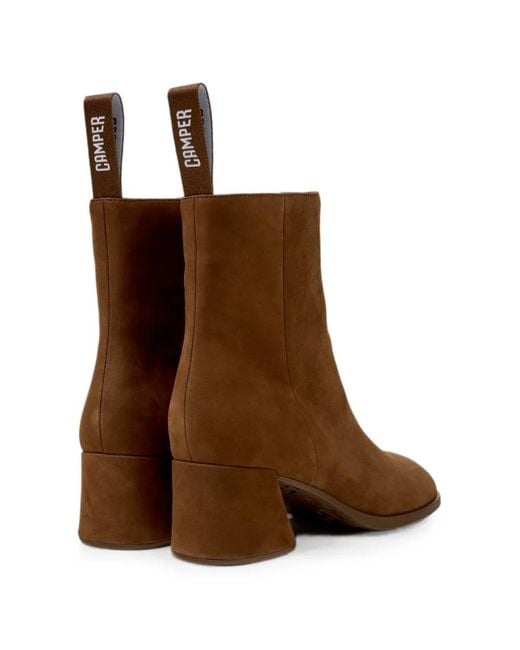 Camper Brown Kora Suede Ankle Boots