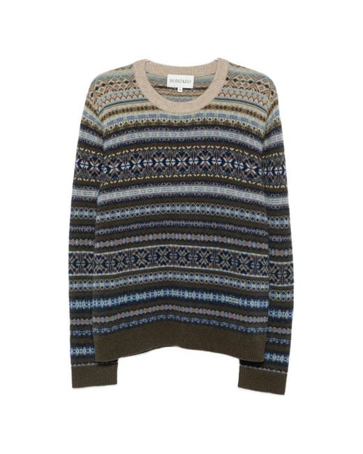 Bompard Gray Round-Neck Sweater for men