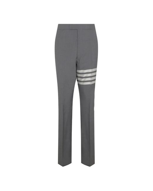 Thom Browne 4-Bar Geweven Broek in het Gray voor heren