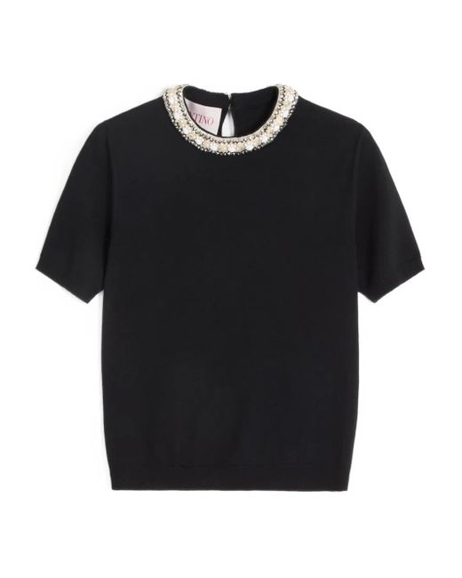 Valentino Garavani エンブロイダリー セーター Black