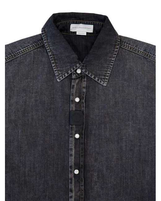 Stella McCartney Gray Button-Up Denim Shirt