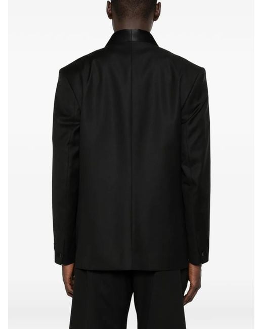 KENZO Black V-Neck Blazer for men