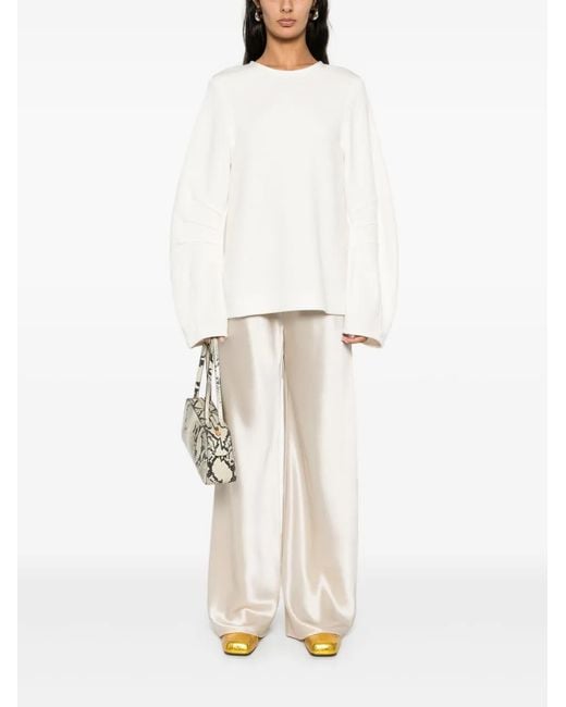 Jil Sander White Textured Sweatshirt