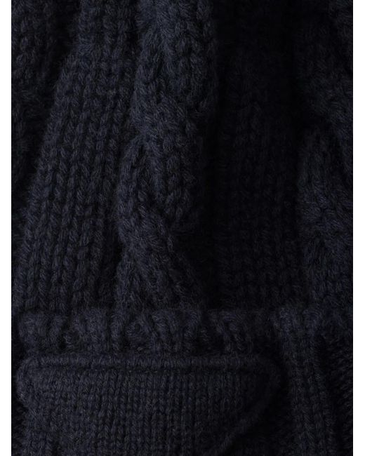 Prada Blue Cashmere Beanie for men