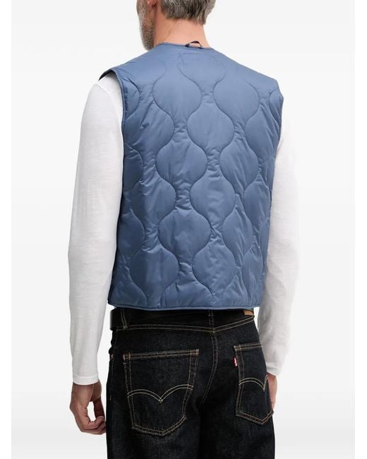 Benetton Natural Quilted Gilet-Layered Coat for men