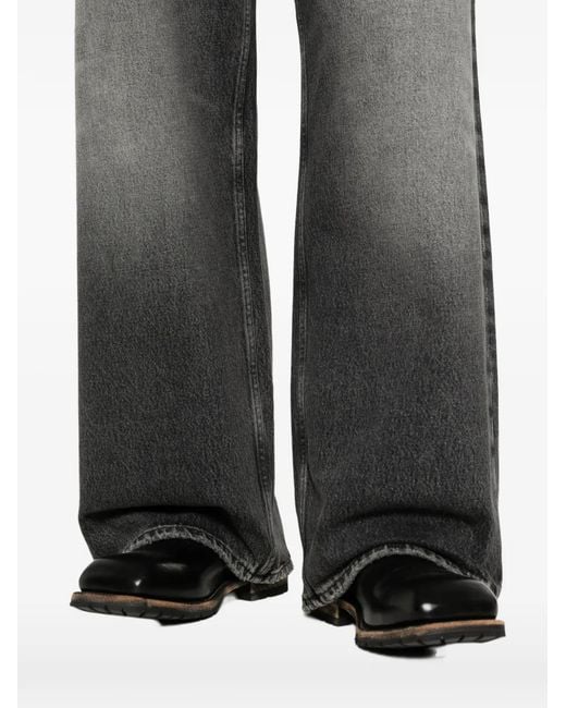 sunflower Gray Topstitching Wide-Leg Jeans for men
