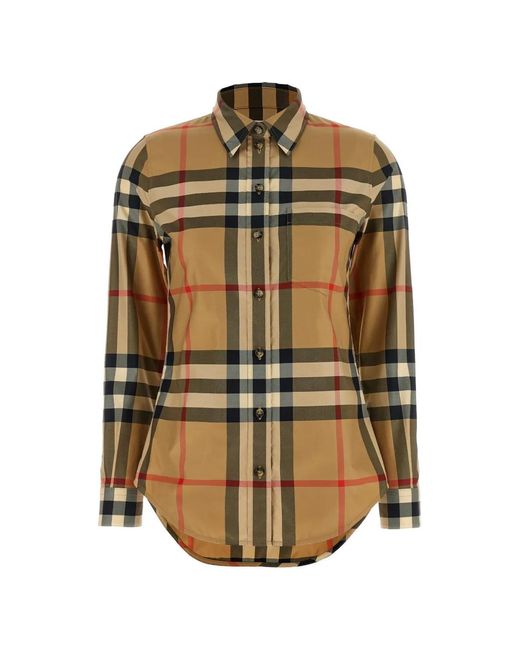 Burberry Metallic Check Cotton-Twill Shirt