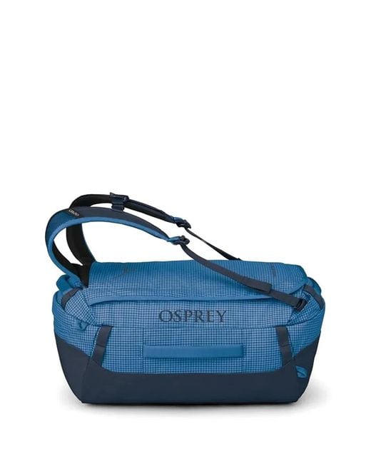 Osprey Blue Transporter Grid-Pattern Backpack