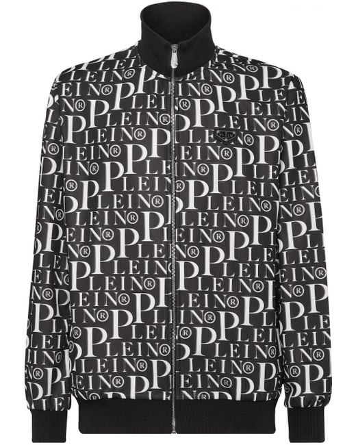 Philipp Plein Joggingjack Met Print in het Black voor heren
