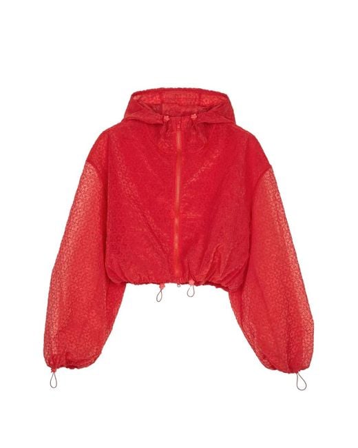 CECILIE BAHNSEN Red Aisha Hooded Jacket