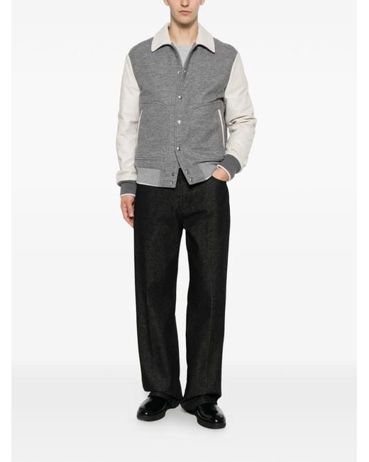 Eleventy Gray Panelled Wool-Blend Jacket for men