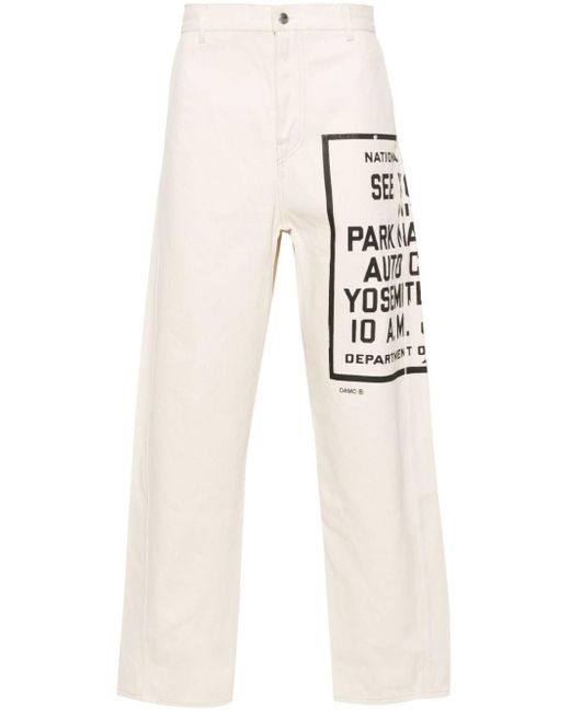 OAMC White Tarn Loose-fit Trousers for men