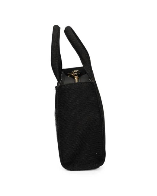 Love Moschino Black Logo-Print Top-Handle Bag