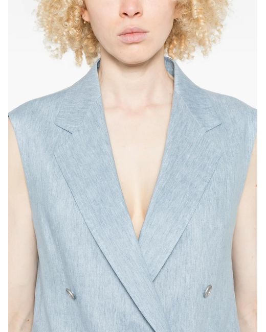 Tagliatore Blue Bernice Double-Breasted Vest