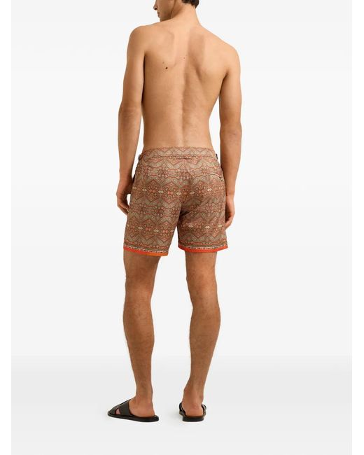 Orlebar Brown Brown Bulldog Paisley Beachwear for men