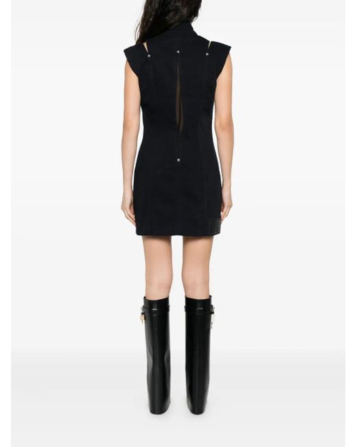 Jean Paul Gaultier Black Zip-Front Sleeveless Dress