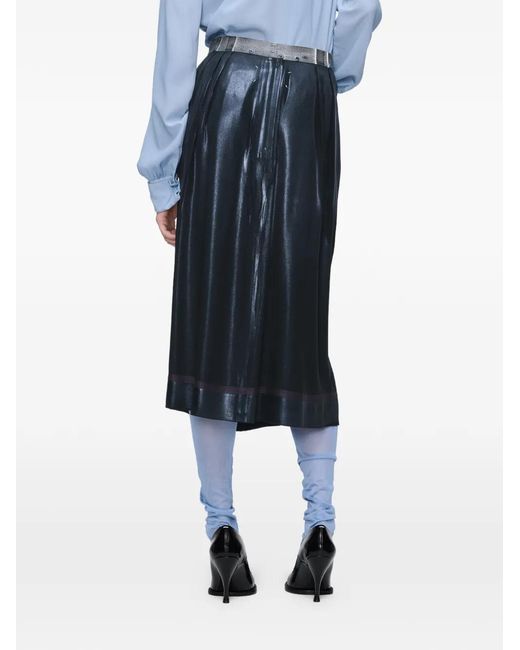 Maison Margiela Blue Textured Midi Skirt