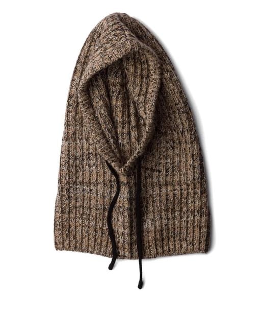 Prada Brown Drawstring Hood