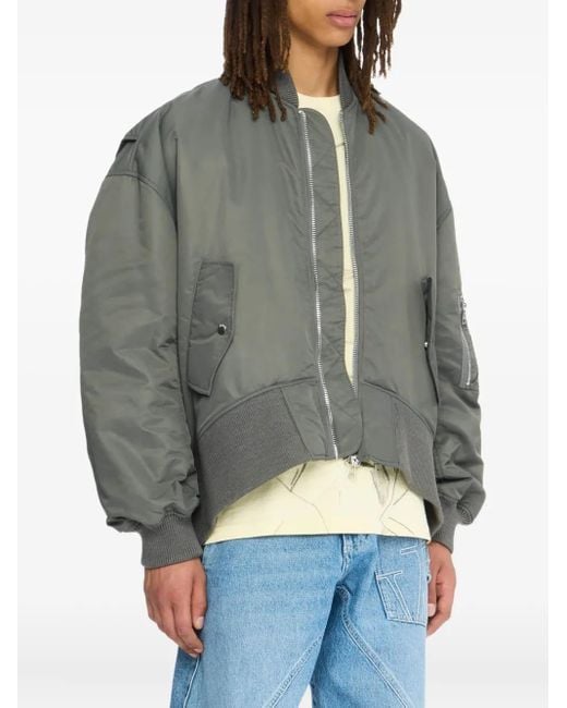 J.W. Anderson Gray Zip-Fastening Bomber Jacket for men